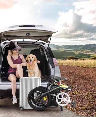 B0F9TNGBNM 1 69c2c0234d359 Bicicletta Pieghevole 18/16" City Bike Pieghevole, 6 Velocità, Anteriore E Posteriore Mudgard,Unisex, Mini Bici Pieghevole Le