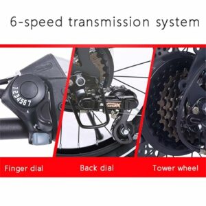 Bicicletta Pieghevole 18/16" City Bike Pieghevole, 6 Velocità, Anteriore E Posteriore Mudgard,Unisex, Mini Bici Pieghevole Le - immagine 5