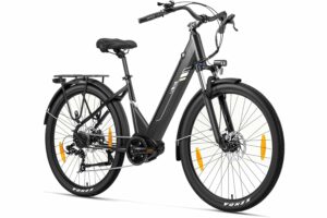 Touroll Bicicletta elettrica Urbano 3,con freno a disco idraulico, Motore Centrale 70 NM, Batteria Rimovibile 13Ah, Autonomia