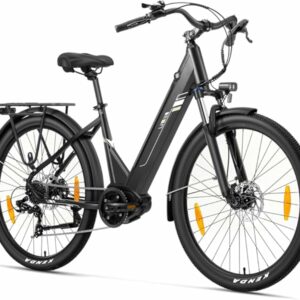 Touroll Bicicletta elettrica Urbano 3,con freno a disco idraulico, Motore Centrale 70 NM, Batteria Rimovibile 13Ah, Autonomia - immagine 1
