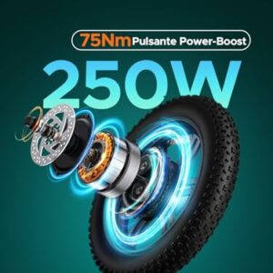 ENGWE L20 Boost Bicicletta Elettrica per Adulti, Batteria Rimovibile da 48 V 13 Ah, Autonomia Fino a 126 km, 20 × 4.0 Fat Pne - immagine 3