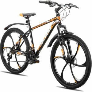Hiland Mountain Bike 26 Pollici per Adulto 3/6 Raggi 18 Marce Uomo Donna Mountain Bike con Freno a Doppio Disco 26" MTB Telai