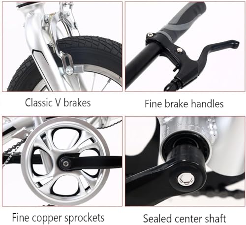 B0FND95NBZ 2 69c2bfa57877a Kcolic Bici Pieghevole 12 Pollici, Bici Città Compatta, per Studenti Adulti, Mini Bici Pieghevole Leggera per Bici Lavoro A,1