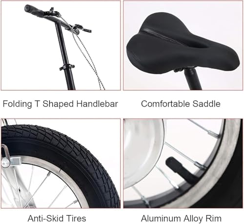 B0FND95NBZ 3 69c2bfa6f1617 Kcolic Bici Pieghevole 12 Pollici, Bici Città Compatta, per Studenti Adulti, Mini Bici Pieghevole Leggera per Bici Lavoro A,1