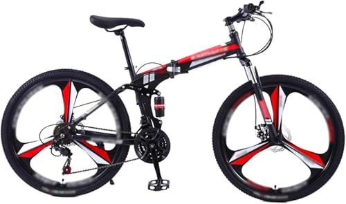 B0G145Y3WN 0 69c2c05af1272 Kcolic Mountain Bike Pieghevole 24" E 26" con Doppia Sospensione, Telaio Acciaio Ad Alto Tenore Carbonio, 21 velocità, Bici C