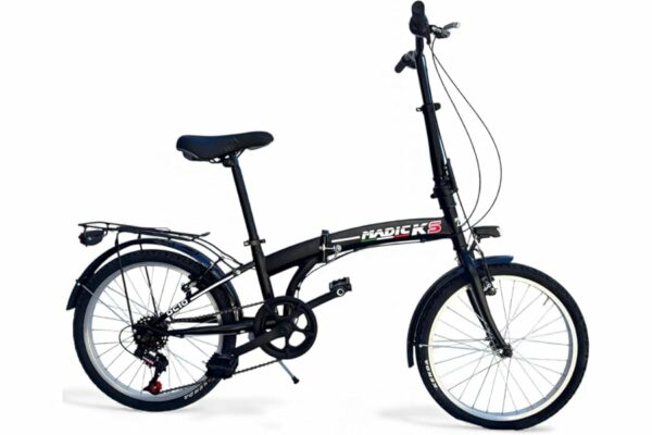 B0G26GXSCM 69c2c132a8149 MADICKS Bicicletta Pieghevole 20" Folding Nera · City Bike Unisex con Cambio 6 Velocità · Telaio Robusto · Design Made in Ita