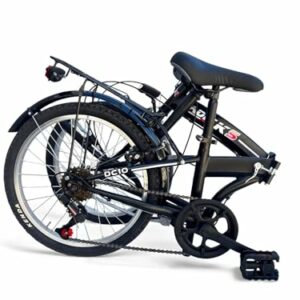 MADICKS Bicicletta Pieghevole 20" Folding Nera · City Bike Unisex con Cambio 6 Velocità · Telaio Robusto · Design Made in Ita - immagine 4