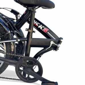MADICKS Bicicletta Pieghevole 20" Folding Nera · City Bike Unisex con Cambio 6 Velocità · Telaio Robusto · Design Made in Ita - immagine 5