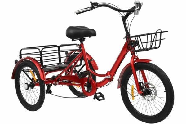 B0G345J2BC 69c2c04600f53 KKVUIIFF - Triciclo pieghevole da 20 pollici, triciclo per adulti, a 7 marce, con cestino, per shopping, gite e allenarsi