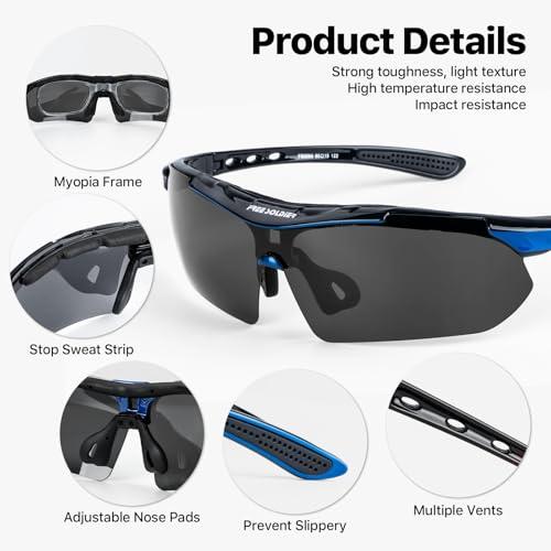 B00ZOMKF7M gal 1 69cfba4df3907 FREE SOLDIER Occhiali da Sole da Uomo Polarizzati 5 in 1 Occhiale Ciclismo MTB Softair Occhiali Tattici Militari Anti-UV400 P