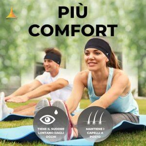 French Fitness Revolution - Fascia elastica sportiva per uomini e donne – corsa, ciclismo, basket, yoga, fitness – fascia per - immagine 4