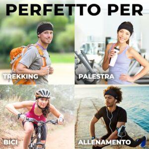 French Fitness Revolution - Fascia elastica sportiva per uomini e donne – corsa, ciclismo, basket, yoga, fitness – fascia per - immagine 5