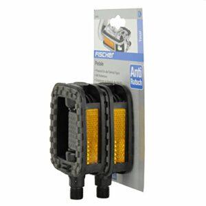 Fischer pedals with anti-slip and reflectors, suitable for all bicycle types, black - immagine 4