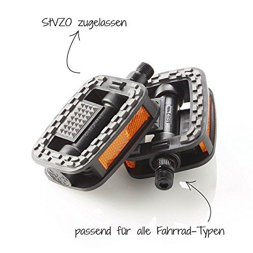 B01N32JHIF gal 3 69cfa0d326c11 Fischer pedals with anti-slip and reflectors, suitable for all bicycle types, black