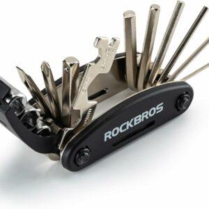 ROCKBROS Kit Riparazioni Attrezzi 16 in 1 per Bicicletta Multiutensili Manutenzione Multifunzionale Pieghevole in Acciaio - immagine 1