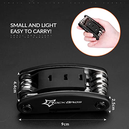 B06XNP3GSJ gal 3 69cfb80071021 ROCKBROS Kit Riparazioni Attrezzi 16 in 1 per Bicicletta Multiutensili Manutenzione Multifunzionale Pieghevole in Acciaio