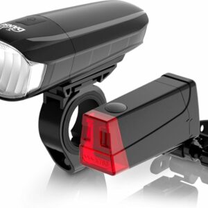 DANSI LED Light Set - Illuminazione per biciclette omologata StVZO con 60, 30 e 15 Lux | Illuminazione per biciclette a LED a