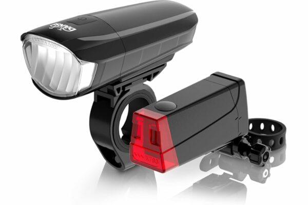 B07CNRN566-69cfa5a89770e B07CNRN566 69cfa5a89770e DANSI LED Light Set - Illuminazione per biciclette omologata StVZO con 60, 30 e 15 Lux | Illuminazione per biciclette a LED a