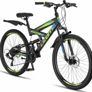 Licorne Bike Strong 2D Premium Mountain Bike in 26, 27,5 e 29 pollici, bicicletta per ragazzi, ragazze, donne e uomini, freno
