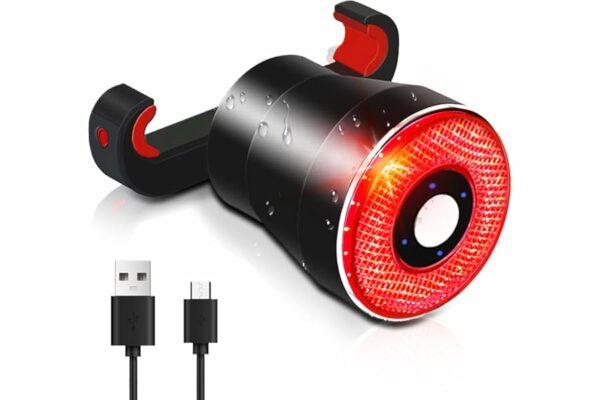 B07V6CFS8F-69cfa6474e1e4 B07V6CFS8F 69cfa6474e1e4 Luce Posteriore Bici Intelligente con Sensore di Frenata, Fanale Bici USB Ricaricabile Impermeabile IP65, 22 LED COB Rosso, 3