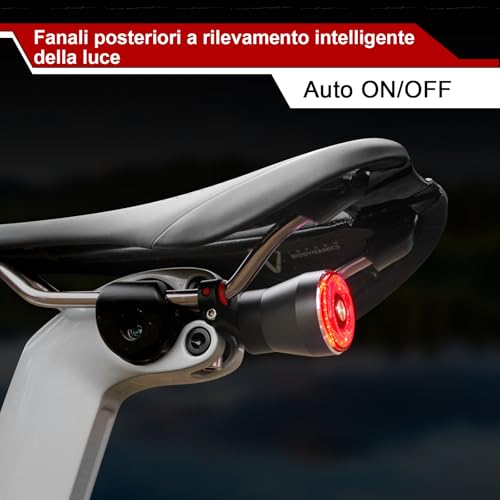 Luce Posteriore Bici Intelligente con Sensore di Frenata, Fanale Bici USB Ricaricabile Impermeabile IP65, 22 LED COB Rosso, 3 4 B07V6CFS8F gal 3 69cfa64f0be92 Luce Posteriore Bici Intelligente con Sensore di Frenata, Fanale Bici USB Ricaricabile Impermeabile IP65, 22 LED COB Rosso, 3