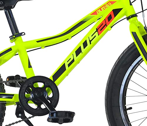 B07V9MNR6F gal 1 69cfc0d2c4637 Bicicletta Fat-Bike Ragazzo 20" 6V Aurelia MTB Plus Gialla
