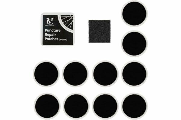 B088HGDXDC 69cfb74c6b423 VeloChampion Kit di Riparazione forature Toppe autoadesive per Pneumatici da Bici per Strada, MTB, BMX, ebike | per forature