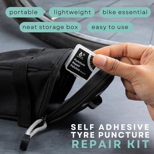 B088HGDXDC gal 1 69cfb7553dc8e VeloChampion Kit di Riparazione forature Toppe autoadesive per Pneumatici da Bici per Strada, MTB, BMX, ebike | per forature