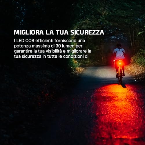 B08F29GMYP gal 2 69cfa59c8367f OLIGHT SEEMEE 30C Luce Posteriore Per Bicicletta LED 30 LUMEN Torcia Bici Rossa 5 Modalità Impermeabile IPX6 TYPE-C Fanale Po