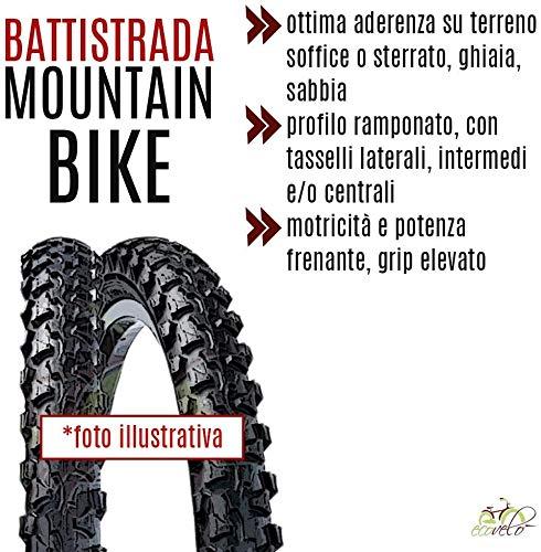 B08HZGT74K gal 1 69cfa092aac8d ECOVELO' 2 COPERTONI MTB 26 x 1.95 (50-559) + 2 CAMERE D'ARIA PER MTB BICICLETTA NERO BICI MOUNTAIN BIKE