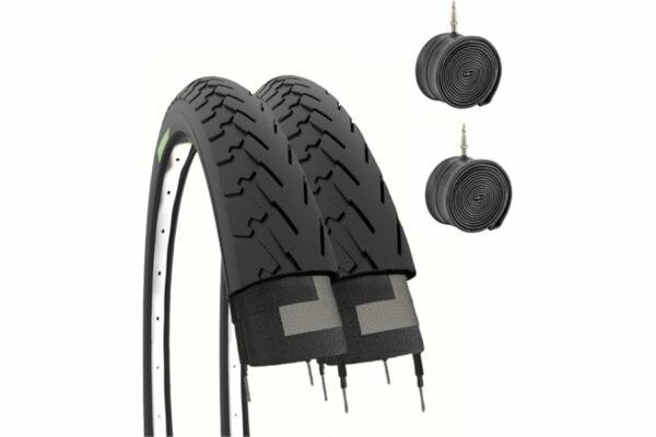 B08J4BDGJ6 69cf9fae4491e ECOVELO 2 COPERTONI Neri 700x35C (37-622) +CAMERE d'Aria City Bike Bici Trekking 700 X 35 28 1 5/8 3/8