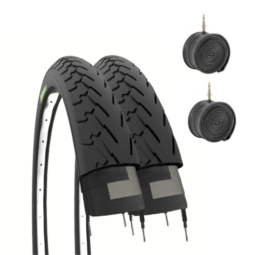 B08J4BDGJ6 gal 0 69cf9fafa8435 ECOVELO 2 COPERTONI Neri 700x35C (37-622) +CAMERE d'Aria City Bike Bici Trekking 700 X 35 28 1 5/8 3/8