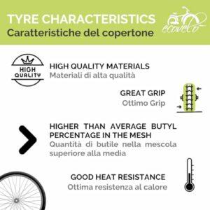 ECOVELO 2 COPERTONI Neri 700x35C (37-622) +CAMERE d'Aria City Bike Bici Trekking 700 X 35 28 1 5/8 3/8 - immagine 4