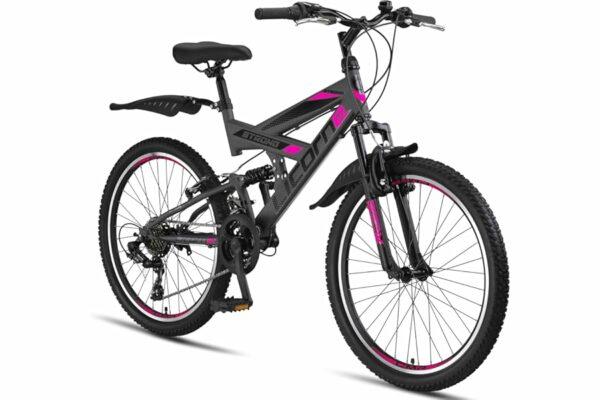 B08LNYXQKD 69cfbd6d93b32 Licorne Bike Premium Mountain Bike Strong da 26 pollici, bicicletta per ragazzi, ragazze, donne e uomini, con cambio Shimano