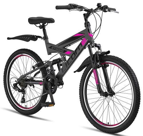 B08LNYXQKD gal 0 69cfbd721f4c5 Licorne Bike Premium Mountain Bike Strong da 26 pollici, bicicletta per ragazzi, ragazze, donne e uomini, con cambio Shimano