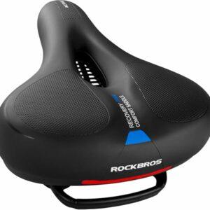 ROCKBROS Sella Bici Comoda in Gel, Sella Ergonomica per MTB Bicicletta, Sellino Morbido Traspirante, Uomo Donna, con Strisce