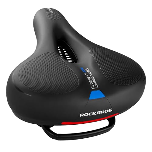 B08S3D6SW6 gal 0 69cfa0604f8bb ROCKBROS Sella Bici Comoda in Gel, Sella Ergonomica per MTB Bicicletta, Sellino Morbido Traspirante, Uomo Donna, con Strisce