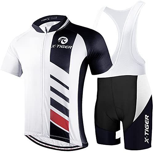 B08TBDVRYW gal 0 69cf8c4b5d5bc X-TIGER Ciclismo Uomo 5D Gel Salopette Pantaloncini Corti Imbottiti Set di Abbigliamento Ciclista