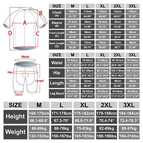 B08TBDVRYW gal 1 69cf8c4f416b0 X-TIGER Ciclismo Uomo 5D Gel Salopette Pantaloncini Corti Imbottiti Set di Abbigliamento Ciclista