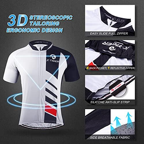 B08TBDVRYW gal 2 69cf8c52f0cd6 X-TIGER Ciclismo Uomo 5D Gel Salopette Pantaloncini Corti Imbottiti Set di Abbigliamento Ciclista
