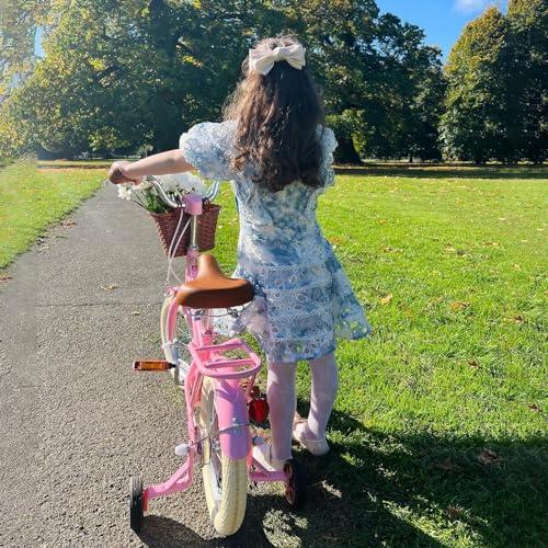 B08VVZTD6M gal 3 69cfa25be18a1 STITCH MANCHI Bicicletta per bambini da 12 & 14 & 16 & 18 pollici con cestino e ruote stabilizzatrici per bambine e bambini d