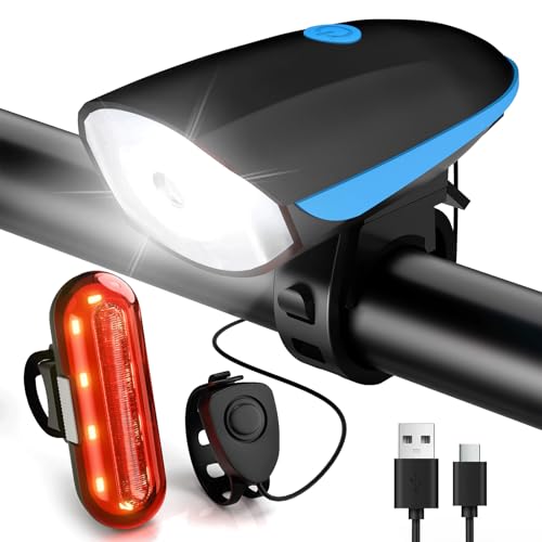 B09C1ZT1TQ gal 0 69cfa4e2ddf6e Gobikey Luci Biciclette LED, Anteriore e Posteriore USB Ricaricabile e Impermeabile IP65, 1200 mAh luci MTB per Uomini Donne,