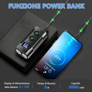 REHKITTZ Luci Bicicletta LED Super Luminoso 3300 Lumens,5000mAh Autonomia Molto Lunga Ricaricabili,con Fendinebbia e Display - immagine 5