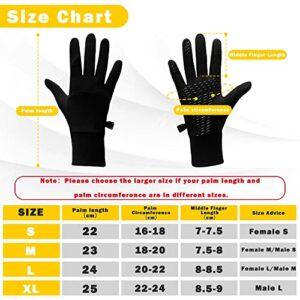 BLUEVER Guanti da Corsa, Guanti Invernali Antivento Touchscreen Guanti Sportivi Caldi Antiscivolo Idrorepellenti per Uomo Don - immagine 3