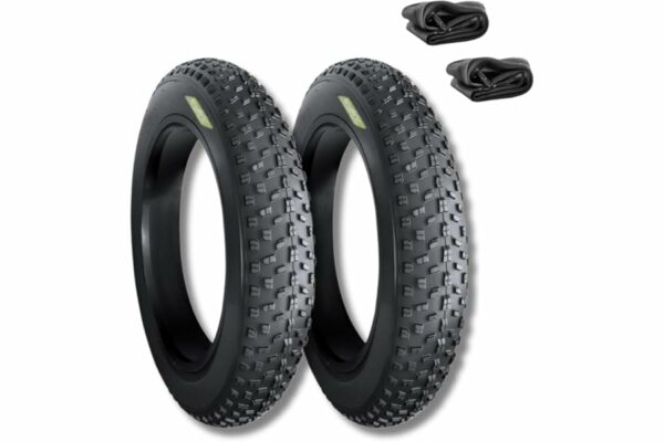 B09NL7J1ZP 69cfa16c40c76 ECOVELO 2 COPERTONI 20 X 4.0 + CAMERE D’ARIA COPPIA PNEUMATICI TASSELLATI PER FAT BIKE E-BIKE GOMME 20'' MTB CON RUOTE FAT