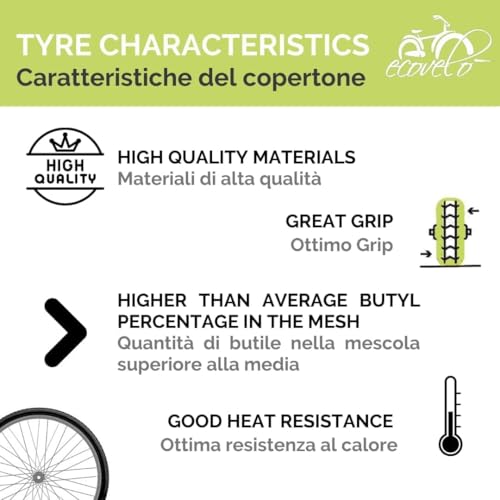 B09NL7J1ZP gal 2 69cfa176ebc89 ECOVELO 2 COPERTONI 20 X 4.0 + CAMERE D’ARIA COPPIA PNEUMATICI TASSELLATI PER FAT BIKE E-BIKE GOMME 20'' MTB CON RUOTE FAT