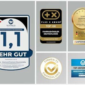 Licorne Bike - Mountain bike Diamond in alluminio, bicicletta per adolescenti, uomini e donne, cambio a 21 marce, freno a dis - immagine 3