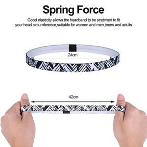 URAQT Sport Fascia Capelli Antiscivolo, Sportiva Fasce per Capelli Sottile Elastico Turbante Fasciaa, Sport Fasce Sottile Uni - immagine 3