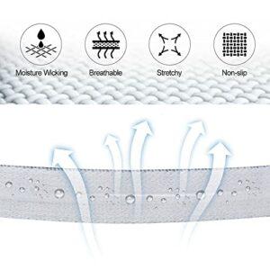 URAQT Sport Fascia Capelli Antiscivolo, Sportiva Fasce per Capelli Sottile Elastico Turbante Fasciaa, Sport Fasce Sottile Uni - immagine 5