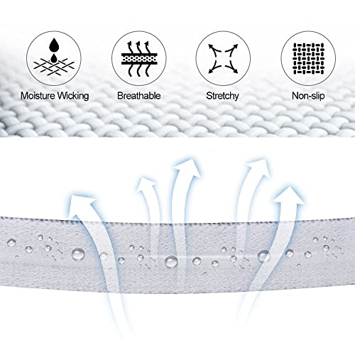 B09XXBMMXH gal 3 69cf8d1e199dd URAQT Sport Fascia Capelli Antiscivolo, Sportiva Fasce per Capelli Sottile Elastico Turbante Fasciaa, Sport Fasce Sottile Uni